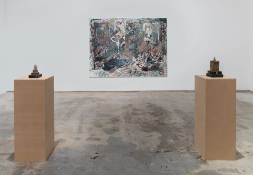 La Rosa at Fredric Snitzer: Untitled, 07/2025Mixed media 7 1/4 x 5 3/4 x 4 7/8 in Untitled, 1988 Oil on linen 76 1/8 x 101 ½ inches Untitled, 07/2025 Mixed media 10 1/2 x 6 x 6 in 