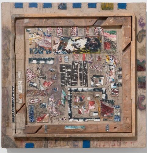 "Untitled, n.d.," mixed media on wood panel.27 3/4 x 27 3/4 x 4 in (Photo by Philip Karp) 