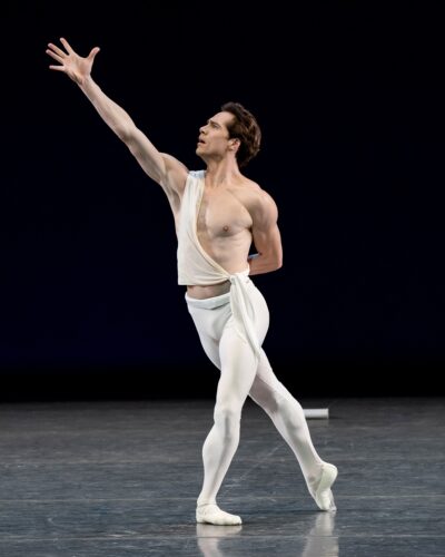 Gonzalo Garcia in George Balanchine's "Apollo" at New York City Ballet. © The George Balanchine Trust. (Photo by Paul Kolnick, courtesyNew York City Ballet )