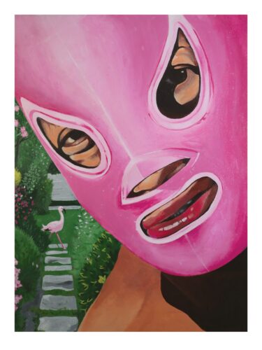 Lee Moriarty’s “Summer Garden Selfie,” 2024. (Collection Pérez Art Museum Miami, gift of Adam Abdalla)